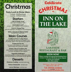 Christmas Menu Inn On The Lake